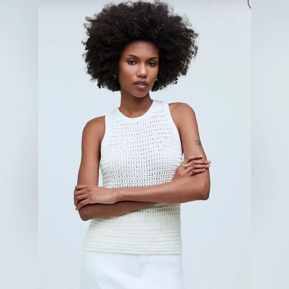 NWT Madewell Crochet knit tank